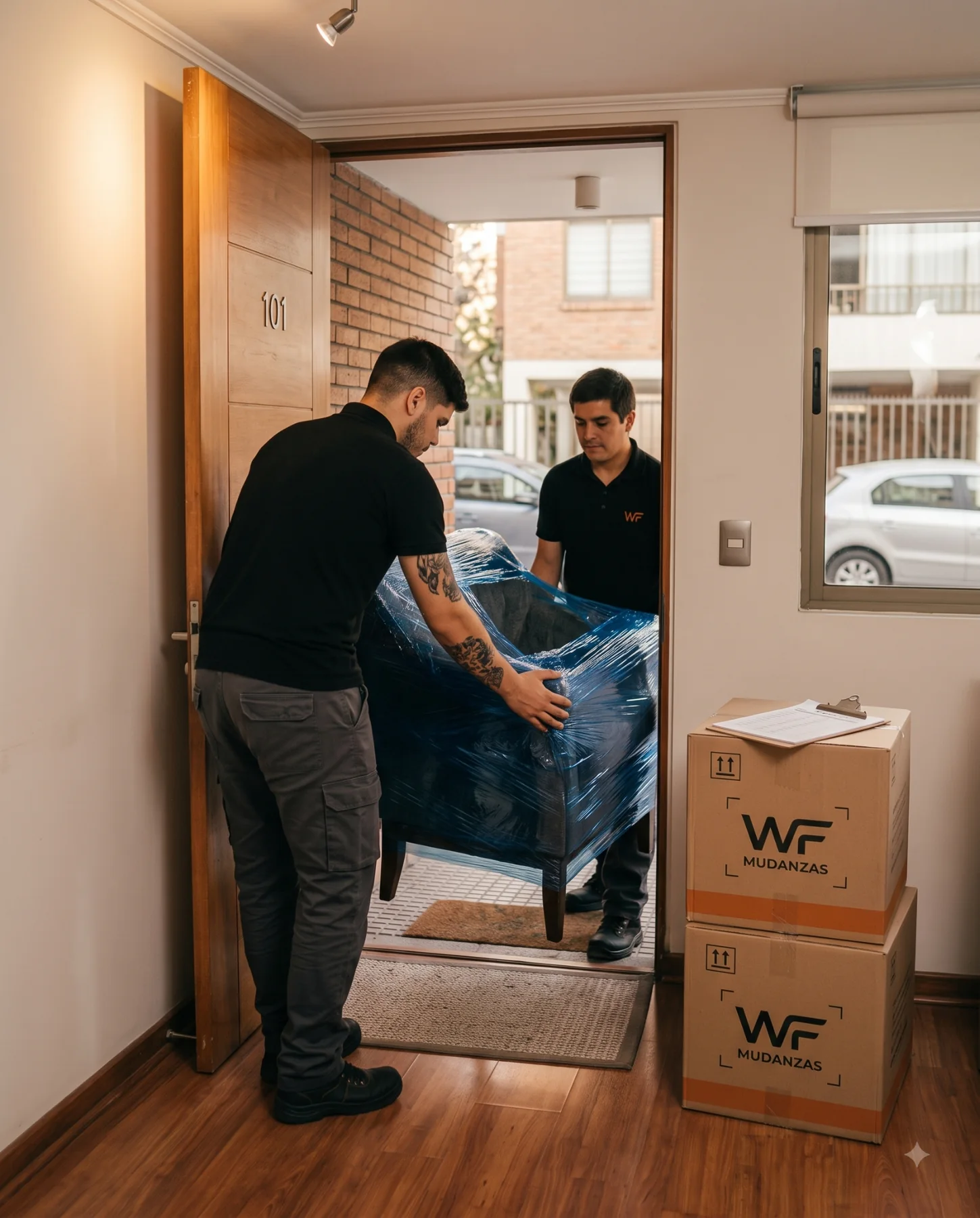 Equipo WenFlete coordinando un flete urgente dentro de Santiago